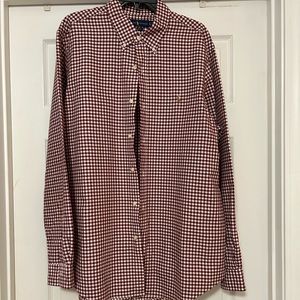 Ralph Lauren Long Sleeve Burgundy  shirt size XL